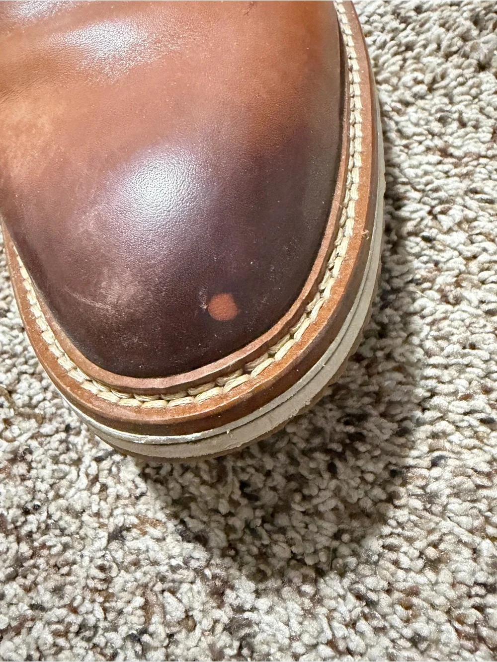 Johnston & Murphy Men's Tan Leather Derby Shoes - Classic Lace-Up size 11.5 EUC